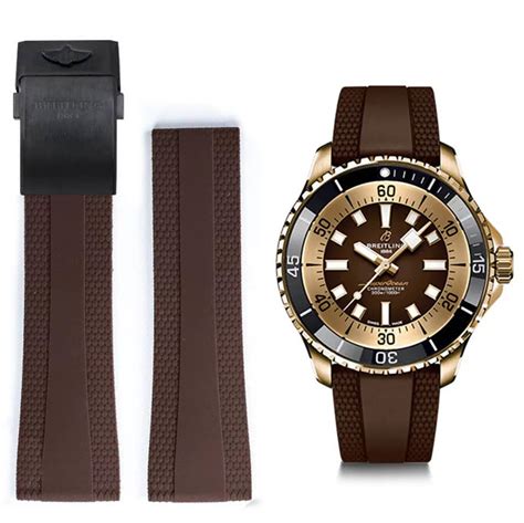 breitling brown rubber strap|genuine breitling watch straps.